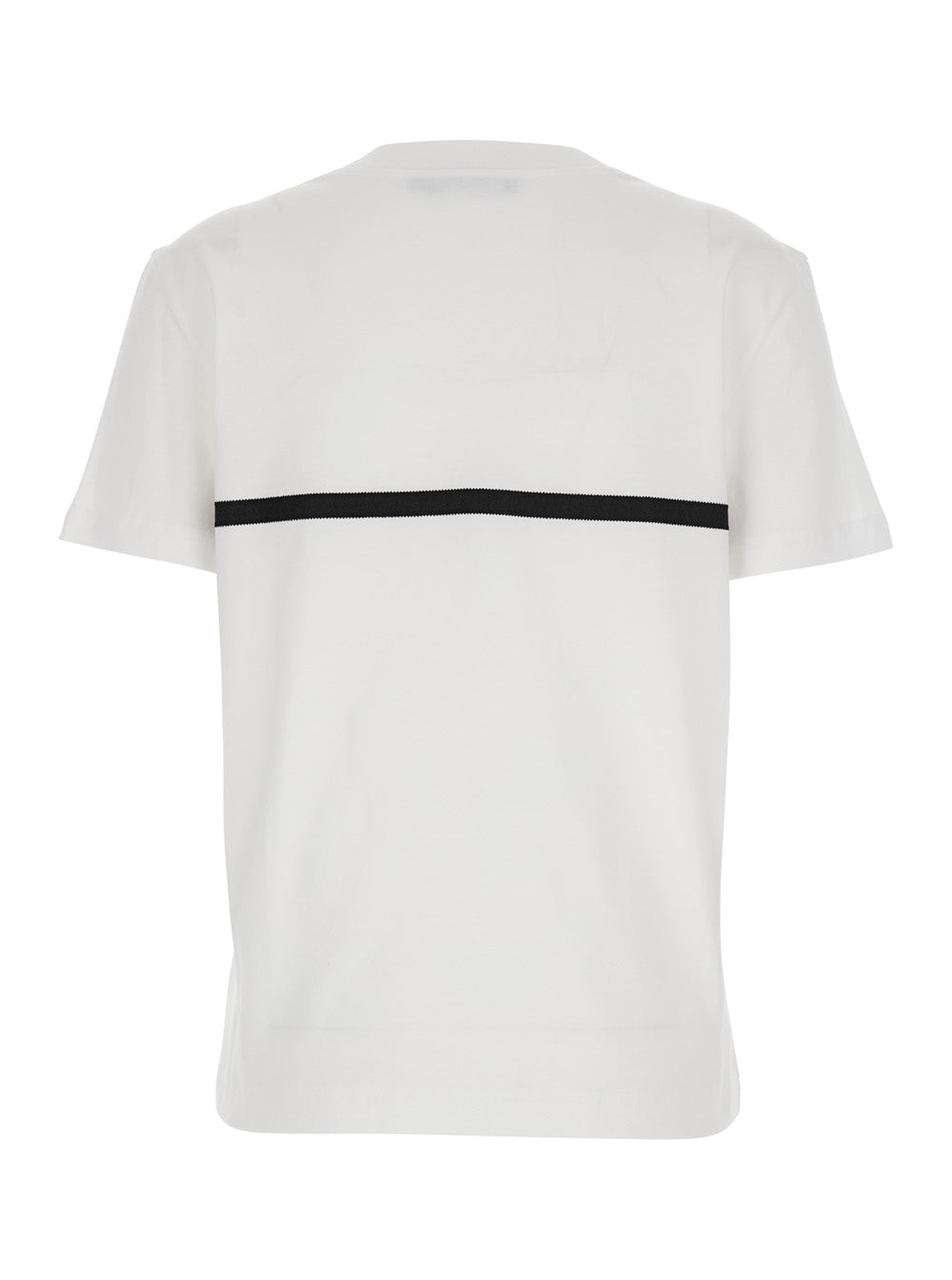 Dolce & Gabbana Women White Crewneck T-Shirt With Logo Print On The Front In Cotton Woman DOLCE & GABBANA