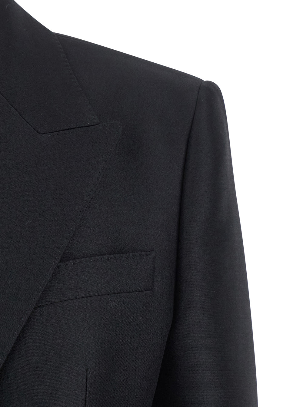 Dolce & Gabbana Women Black Double-Breasted Jacket With Peak Revers In Wool And Silk Woman DOLCE & GABBANA