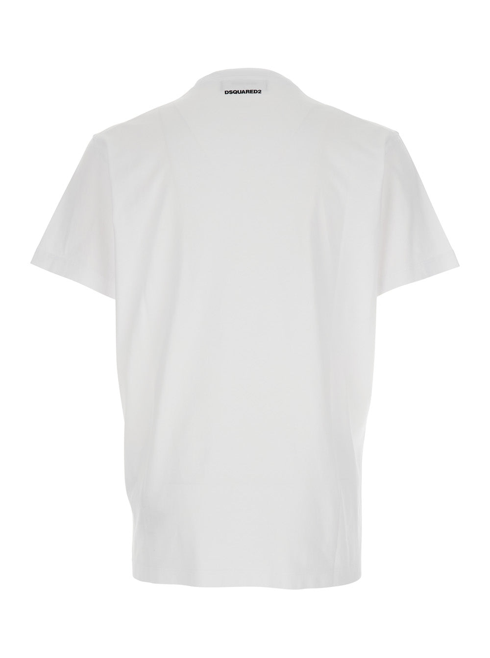 Dsquared2 Men White T-Shirt With Logo On The Front In Cotton Man DSQUARED2