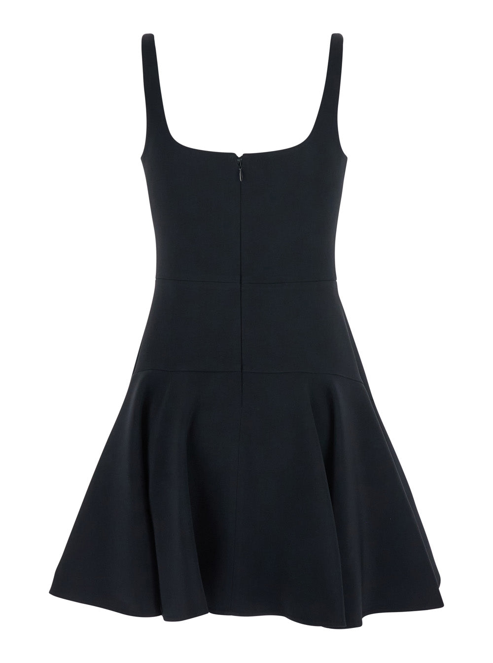 Givenchy Women Black Mini Dress With Flared Skirt And Square Neckline In Viscose Blend Stretch Woman GIVENCHY