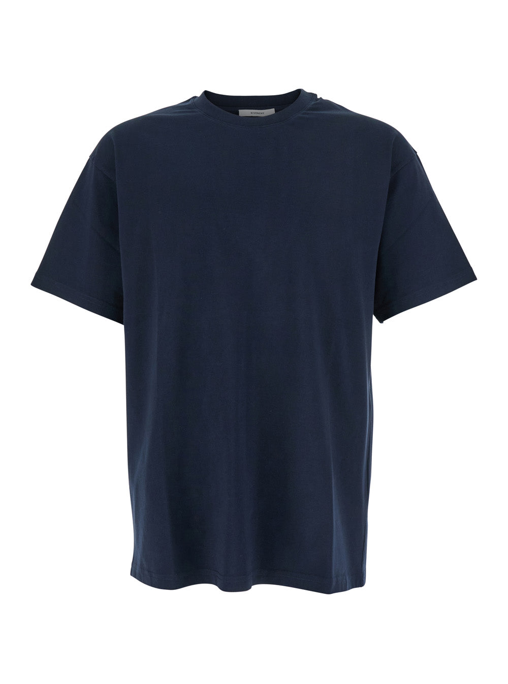 Givenchy Men Blue T-Shirt With Logo On The Front In Cotton Man GIVENCHY