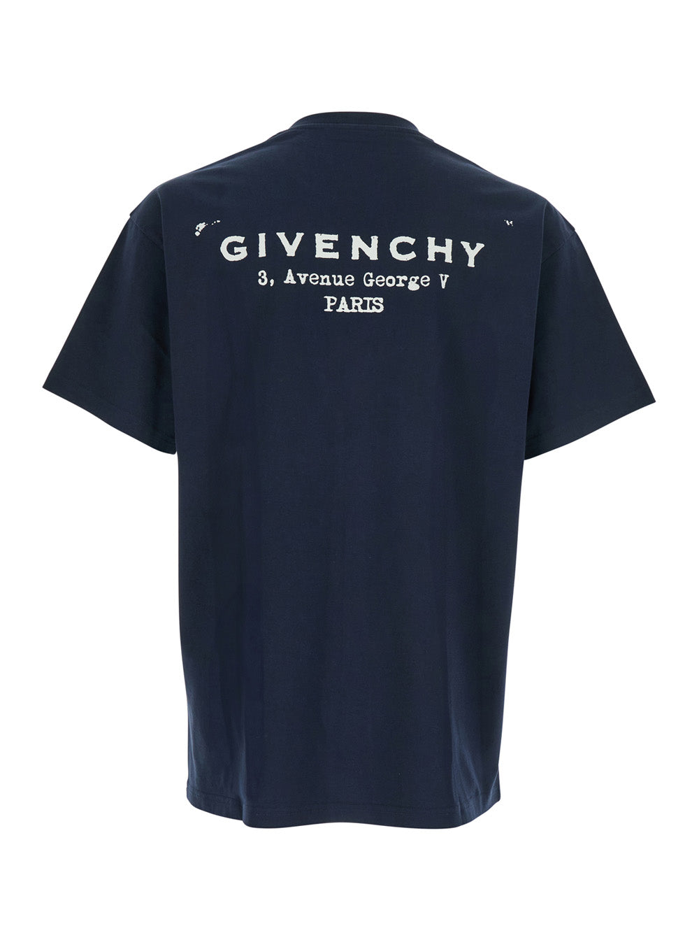 Givenchy Men Blue T-Shirt With Logo On The Front In Cotton Man GIVENCHY