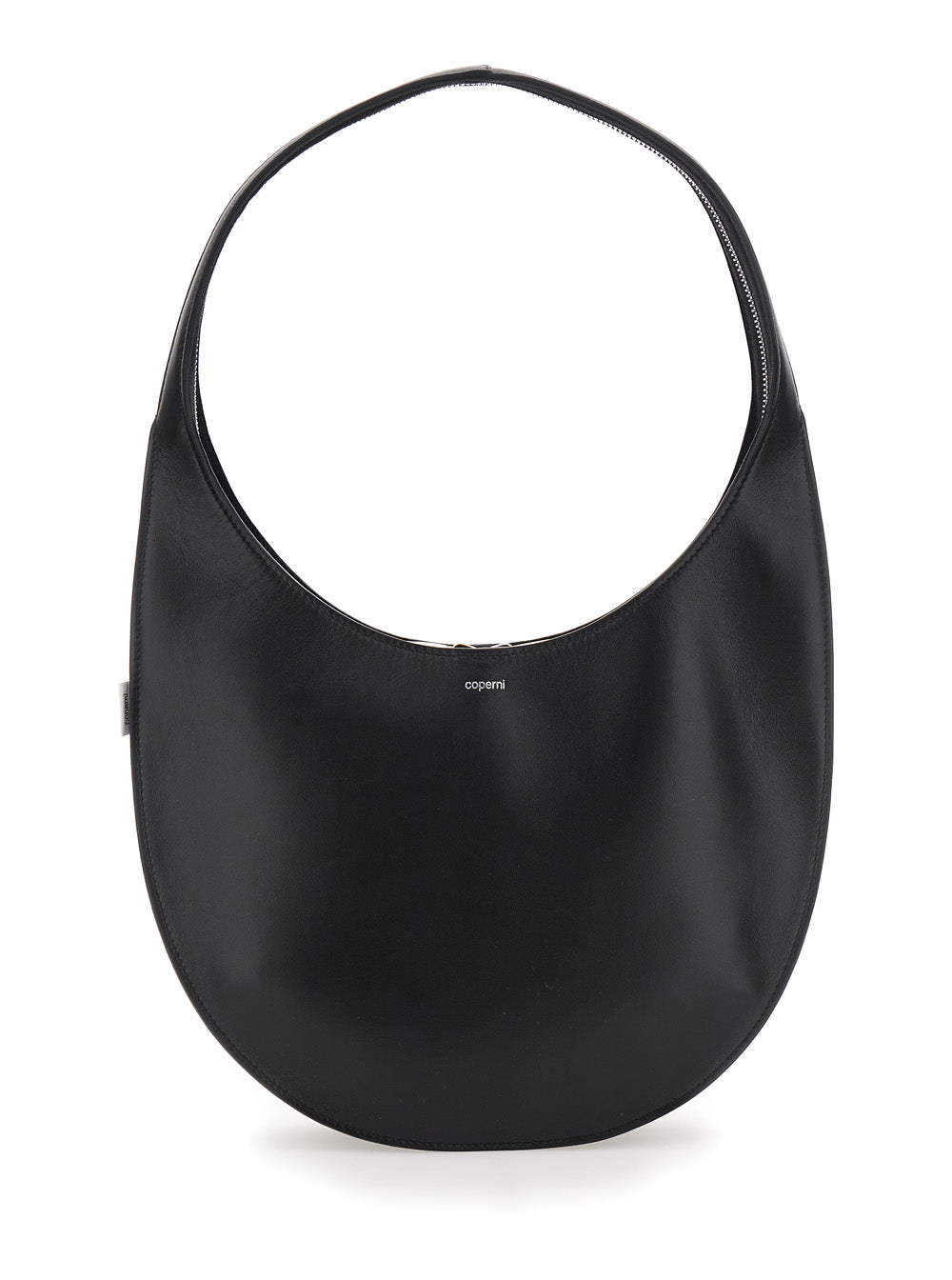 Coperni Women 'Swipe Medium' Black Shoulder Bag With Logo On Front In Leather Woman COPERNI