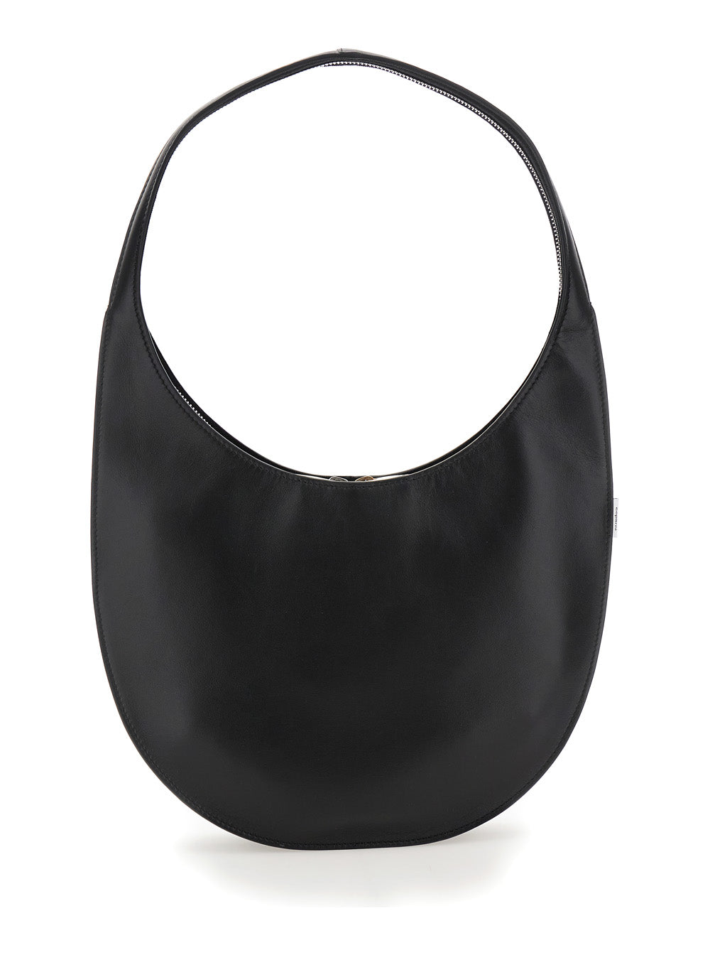 Coperni Women 'Swipe Medium' Black Shoulder Bag With Logo On Front In Leather Woman COPERNI