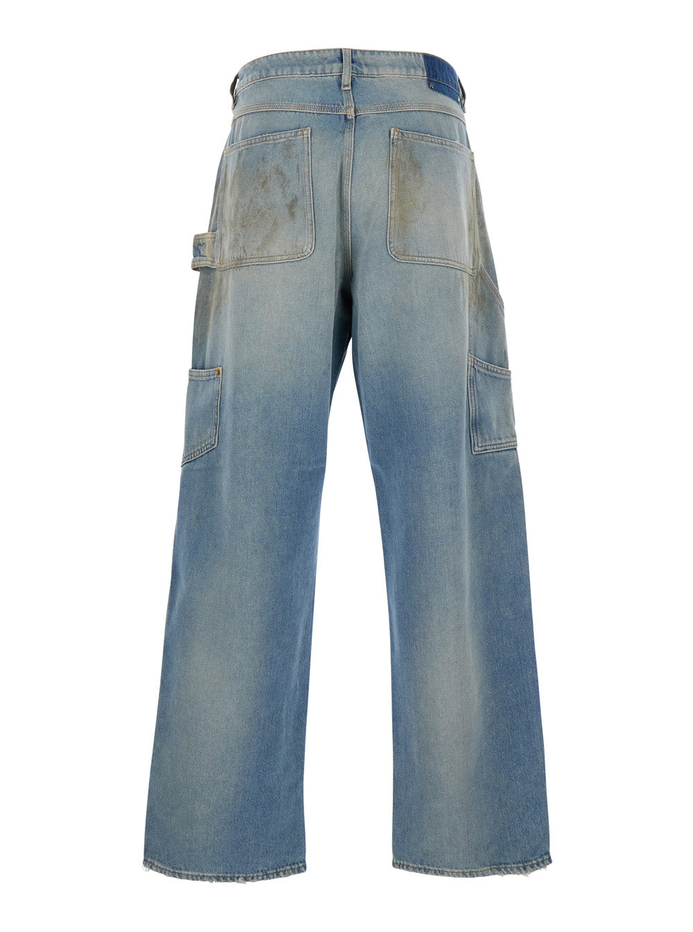 Golden Goose Men Light Blue Jeans With Ripped Details And Distressed Effect In Denim Man GOLDEN GOOSE