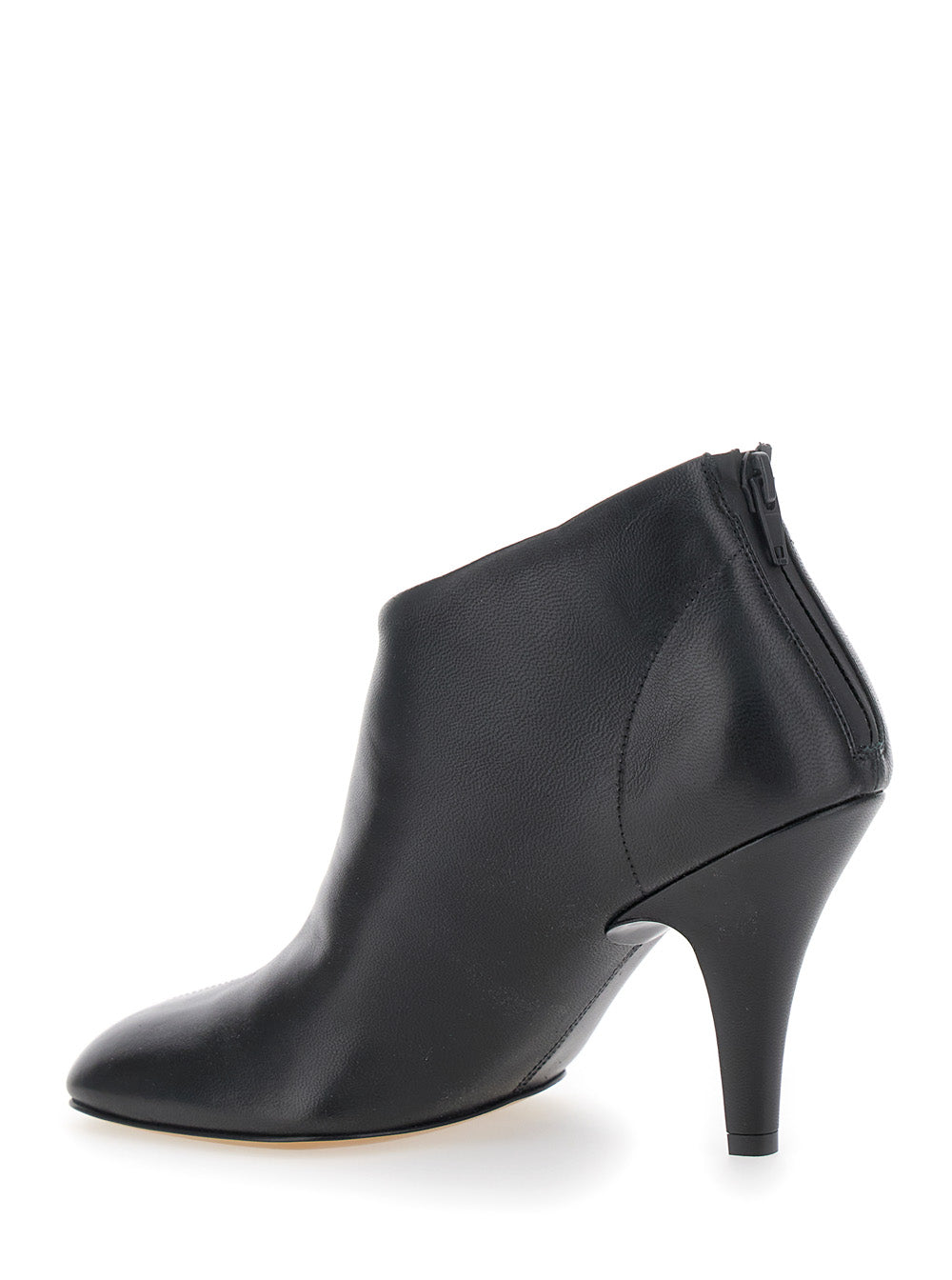 Phoebe Philo Women Black Ankle Boots With Square Toe And Thin Heel In Leather Woman PHOEBE PHILO