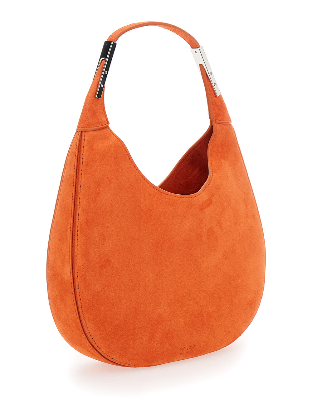 Savette Women 'Florence Small' Orange Shoulder Bag With Open Top In Suede Woman SAVETTE