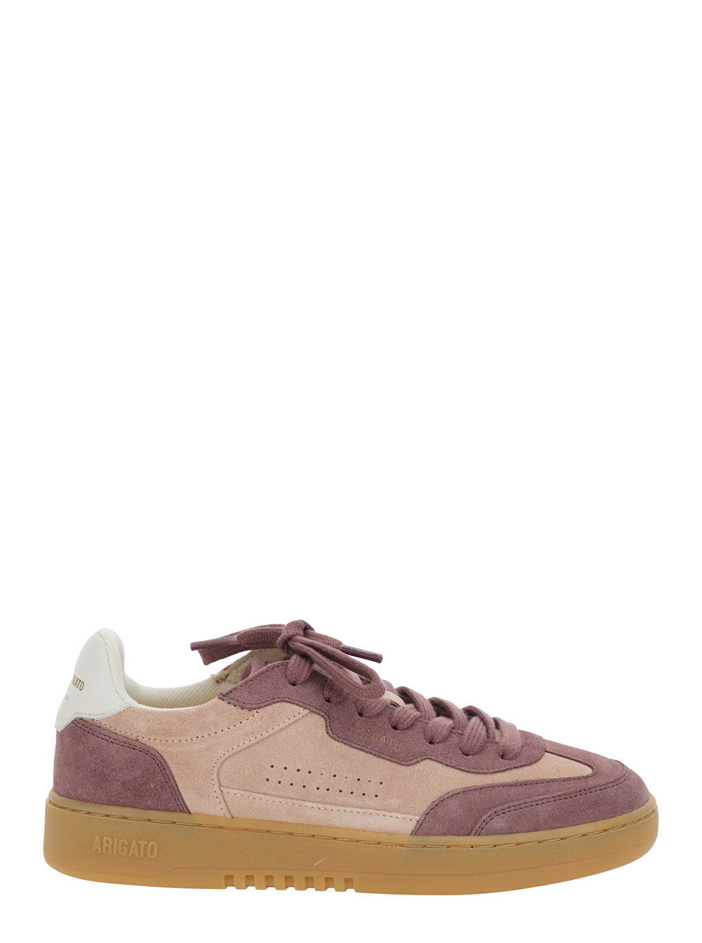 Axel Arigato Women 'Dice T-Toe' Pink Low Top Sneakers With Contrasting Heel With Logo Lettering In Suede Woman AXEL ARIGATO