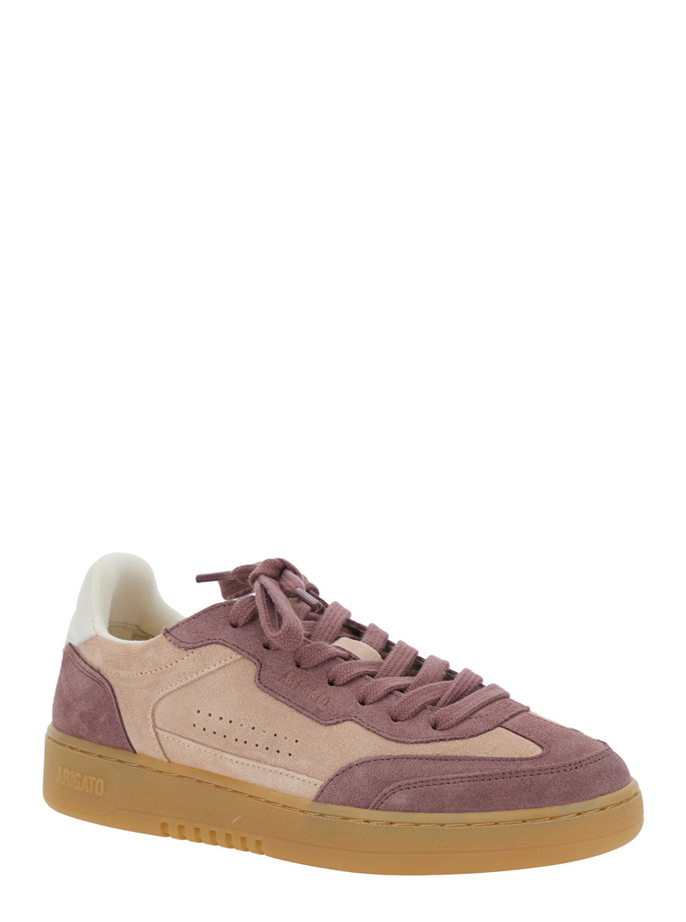Axel Arigato Women 'Dice T-Toe' Pink Low Top Sneakers With Contrasting Heel With Logo Lettering In Suede Woman AXEL ARIGATO