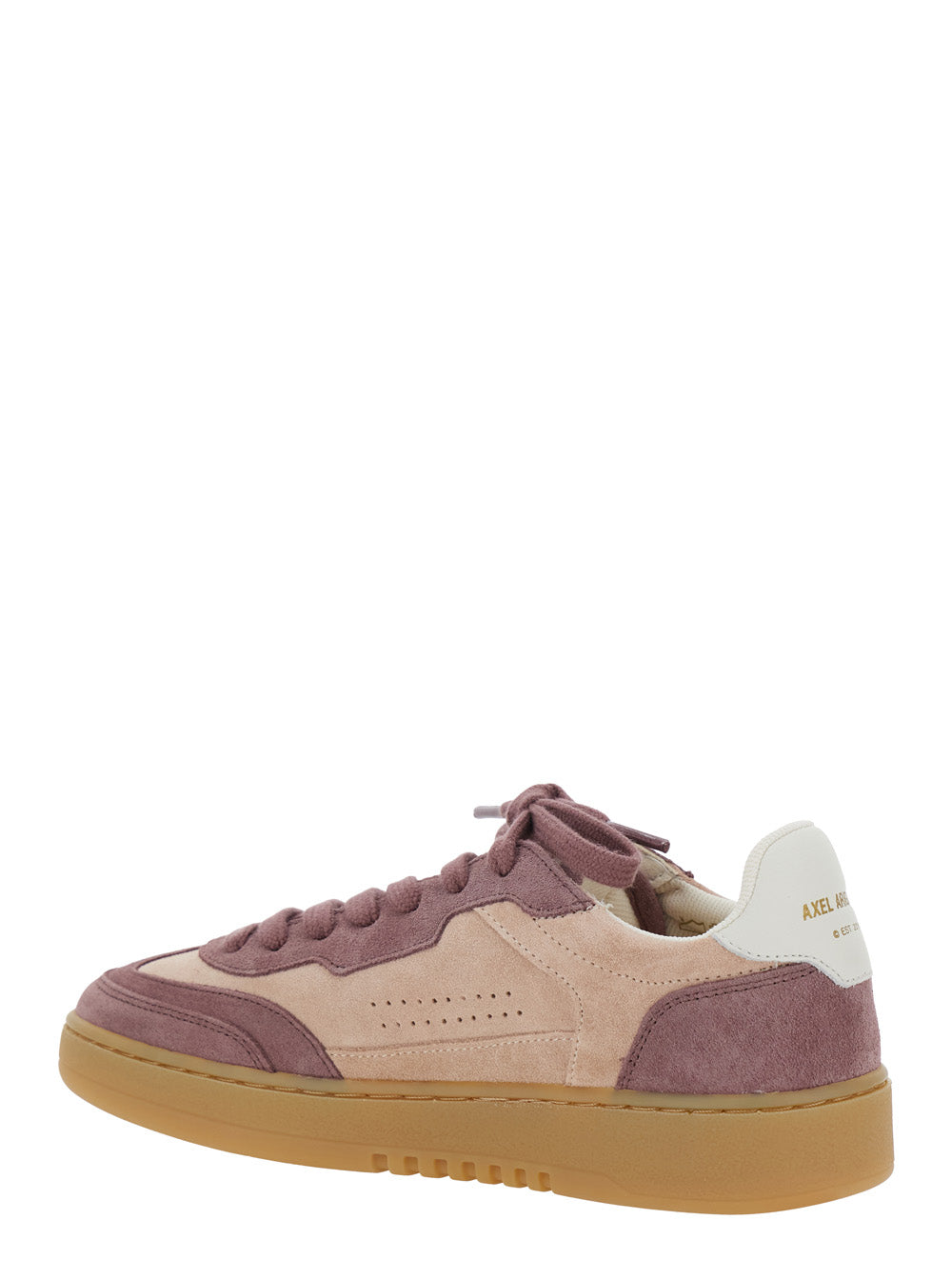 Axel Arigato Women 'Dice T-Toe' Pink Low Top Sneakers With Contrasting Heel With Logo Lettering In Suede Woman AXEL ARIGATO