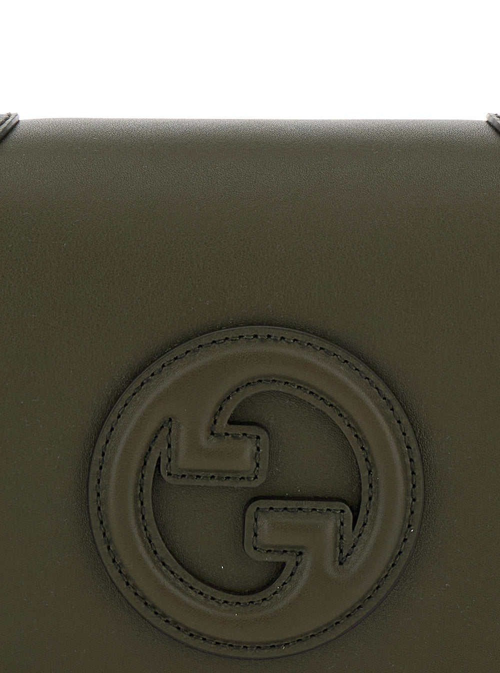 Gucci Women 'Blondie' Green Handbag With Gg Logo Plaque On The Front In Leather Woman GUCCI