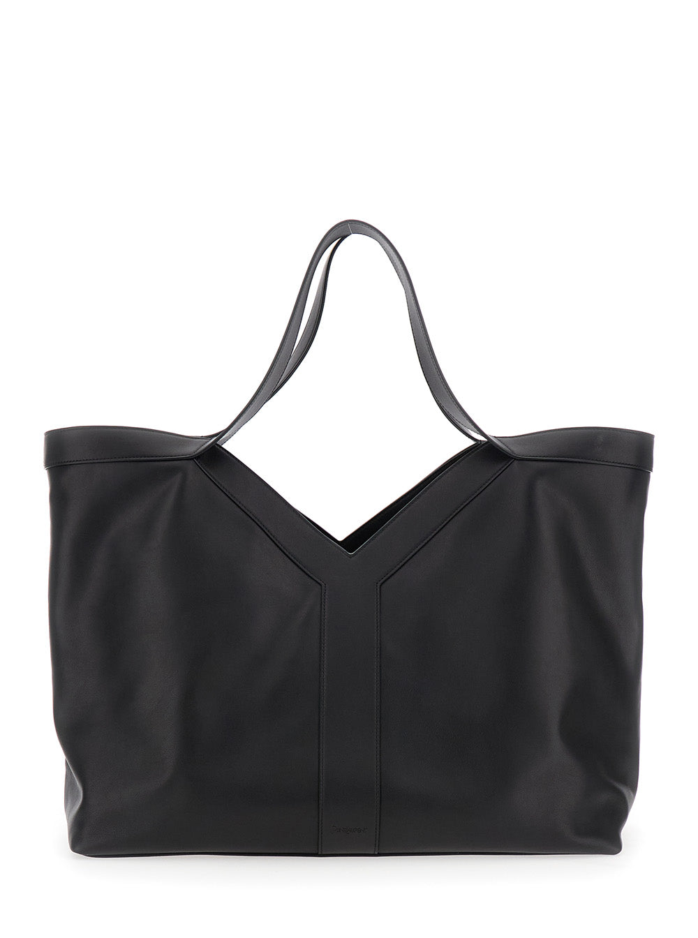 Saint Laurent Men Black Tote Bag With Two Top Handles And Hook Closure In Leather Man SAINT LAURENT