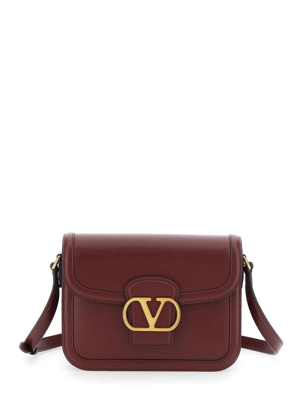 Valentino Garavani Women '9To5' Red Crossbody Bag With Vlogo Detail On The Front And Adjustable Shoulder Strap In Leather Woman VALENTINO GARAVANI