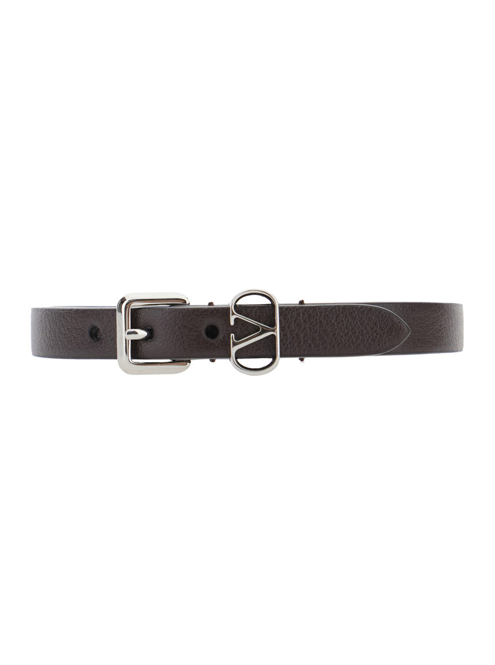 Valentino Garavani Men Brown Bracelet With Vlogo Buckle Closure In Leather Man VALENTINO GARAVANI