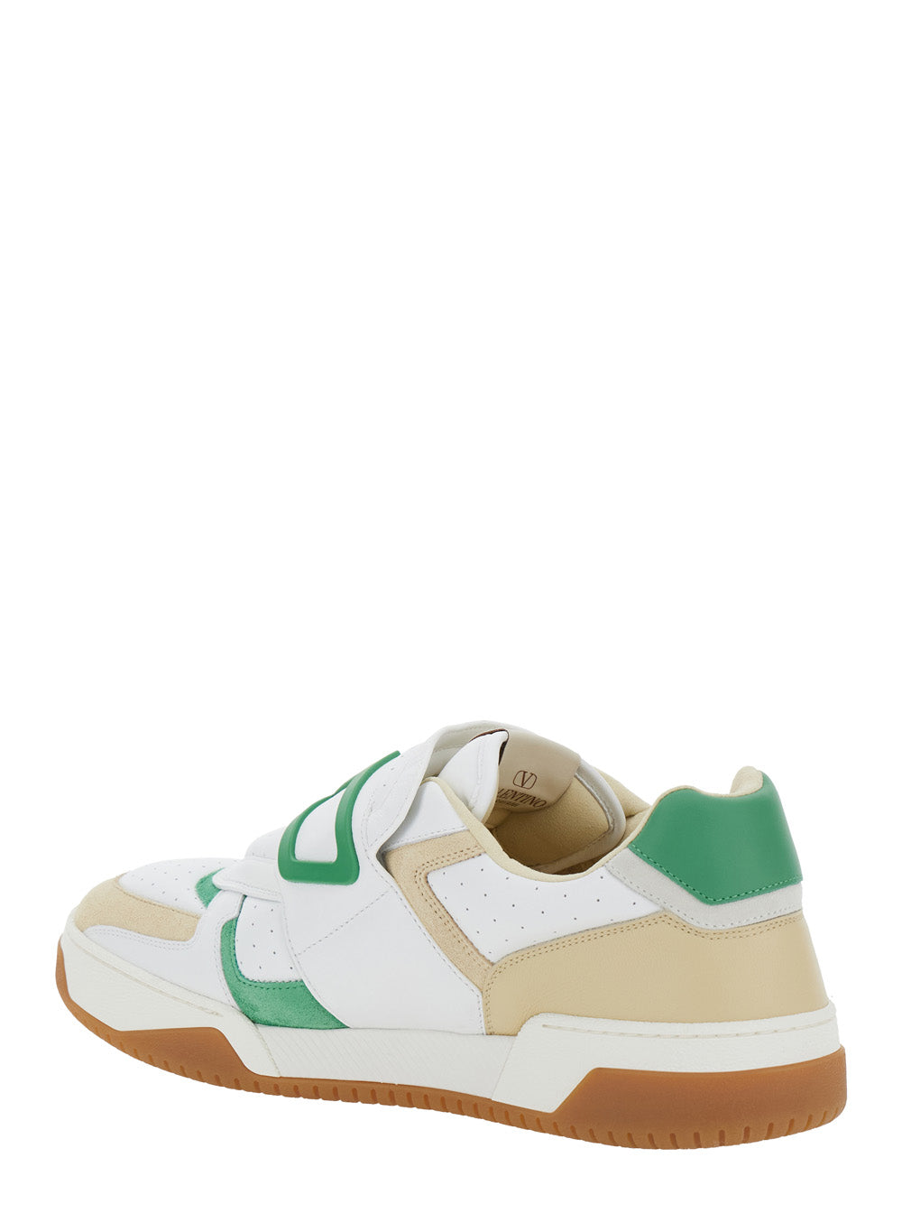 Valentino Garavani Men 'Joie De Jouer' White Low Top Sneakers With Perforated Details And Maxi Vlogo On The Front In Leather Man VALENTINO GARAVANI