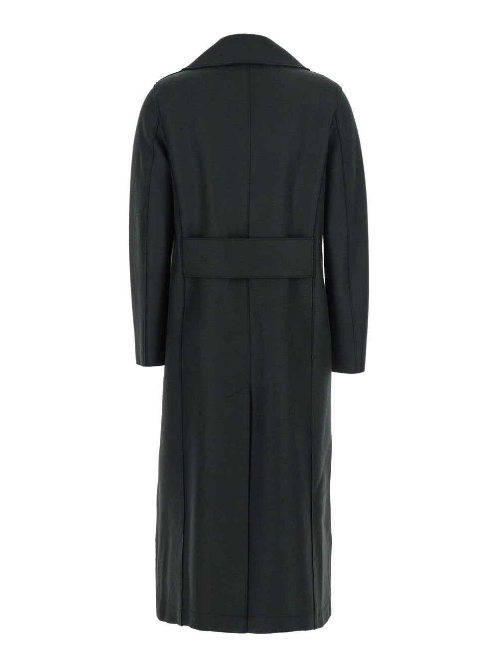 Harris Wharf London Women Green Double-Breasted  Coat With Wide Notched Revers In Wool Woman HARRIS WHARF LONDON