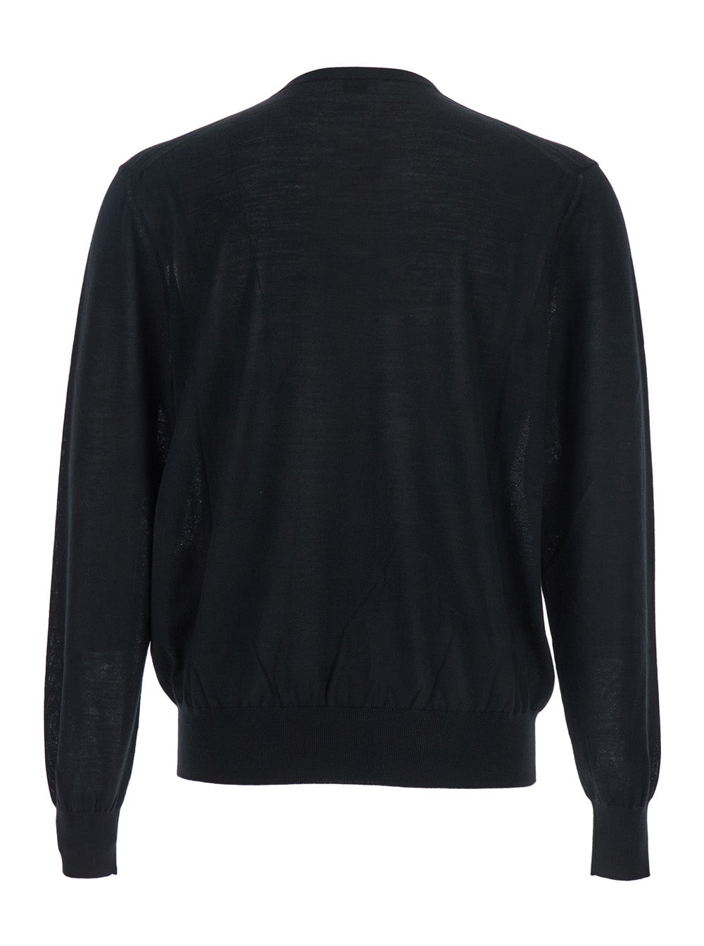 Saint Laurent Men Black Crewneck Sweater With Cassandre In Cashmere Man SAINT LAURENT