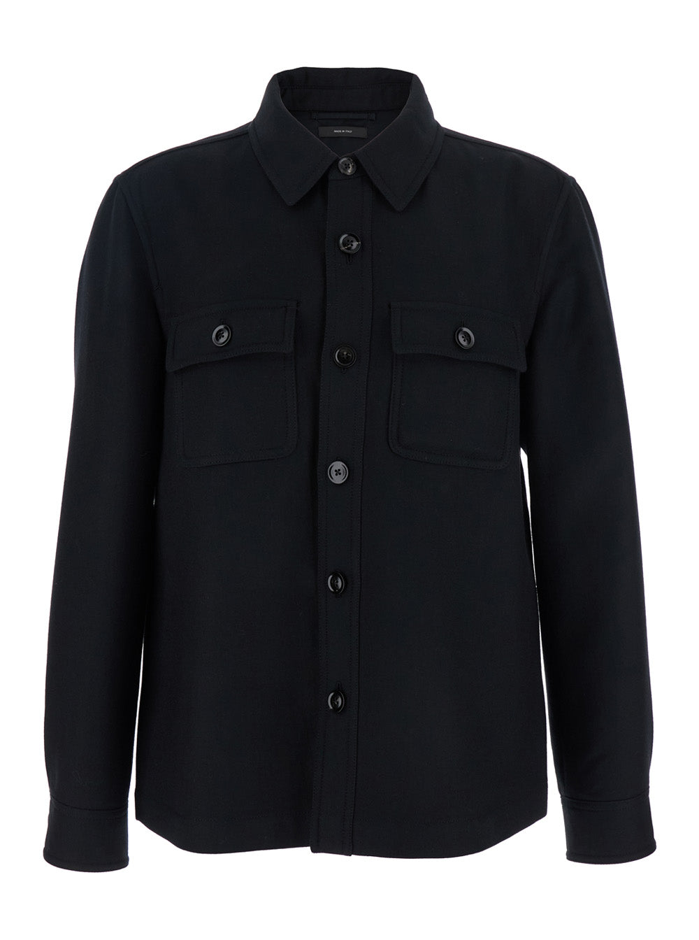 Tom Ford Men Black Jacket With Flap Pockets On The Chest In Wool Man TOM FORD