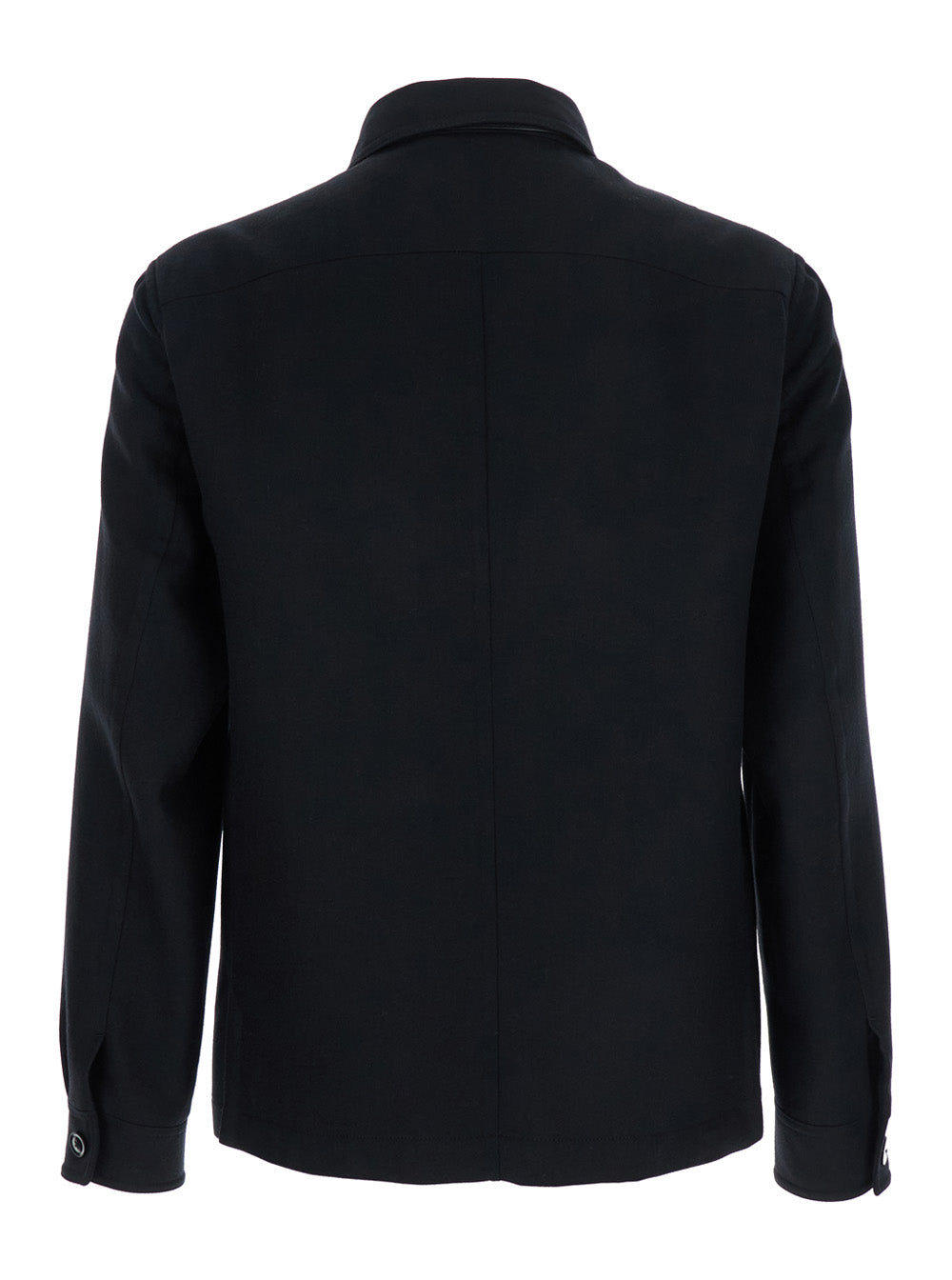 Tom Ford Men Black Jacket With Flap Pockets On The Chest In Wool Man TOM FORD