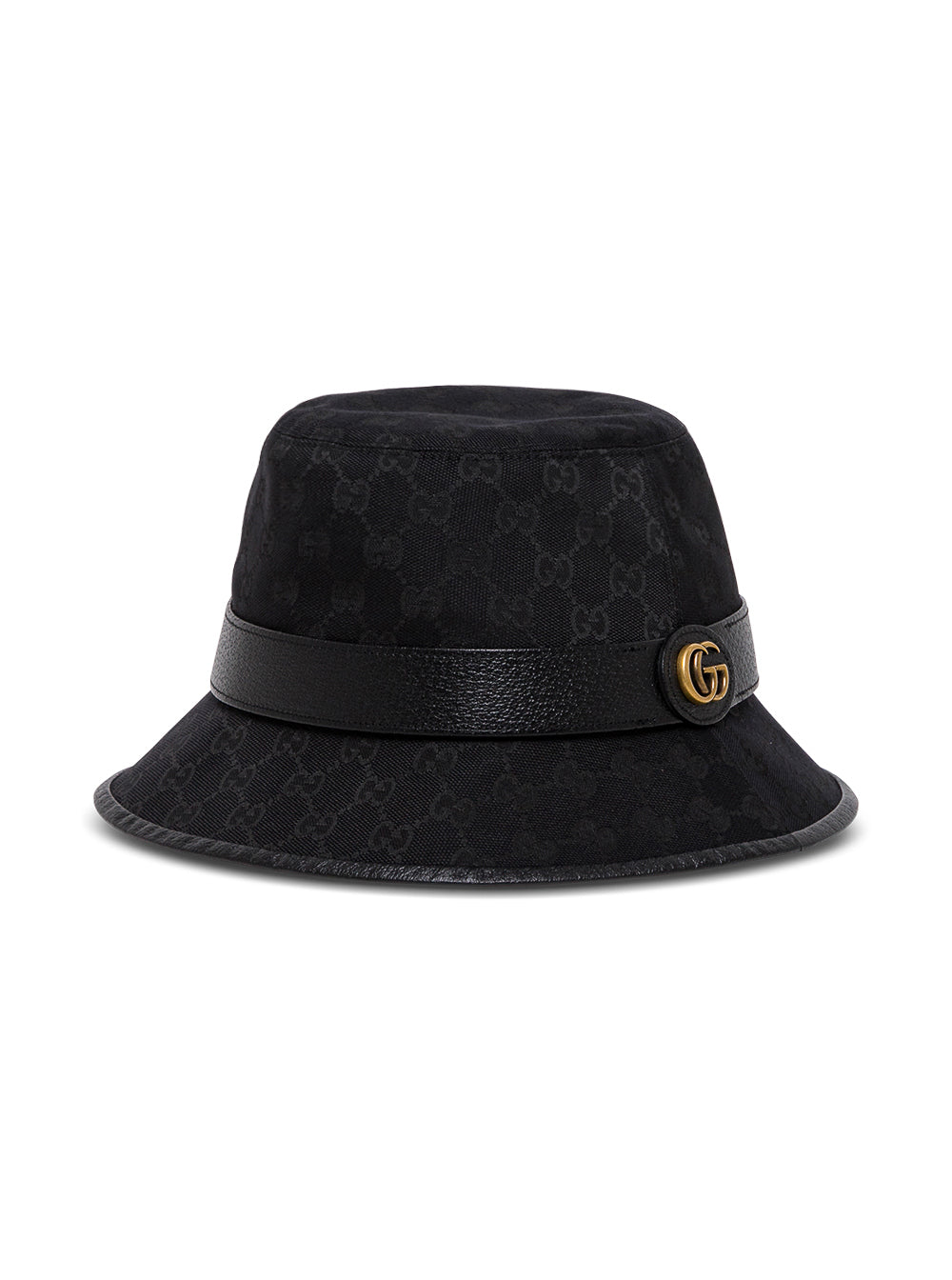 Gucci Men Gucci Man's Gg Fabric Black Cloche Hat GUCCI