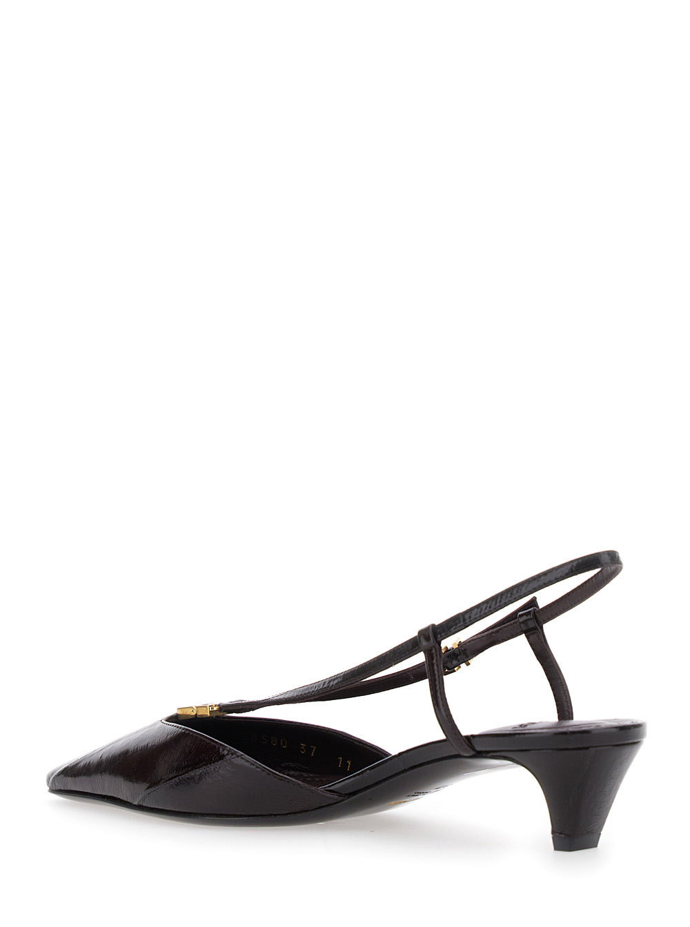 Fendi Women Brown Pumps With Ff Logo On The Front In Hagfish Leather Woman FENDI
