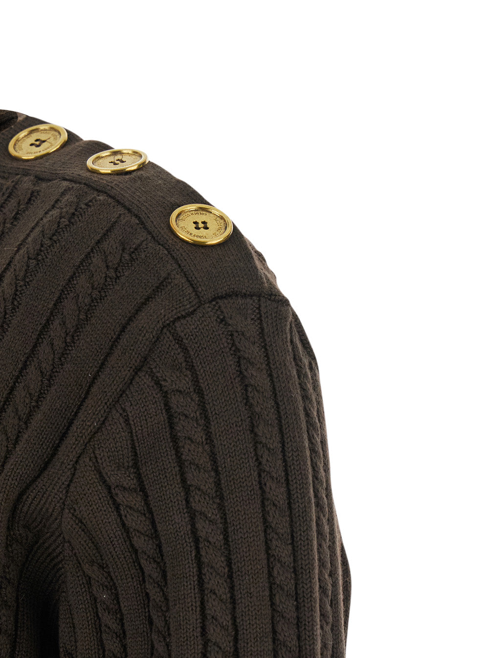 Golden Goose Women Brown Crewneck Sweater With Interwoven Design In Wool Woman