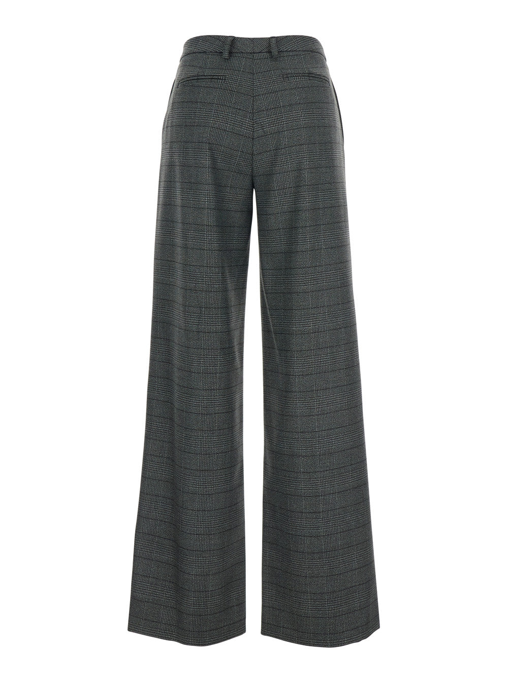 Leplain Women Grey Trousers  With Striped Motif In Wool Woman LEPLAIN