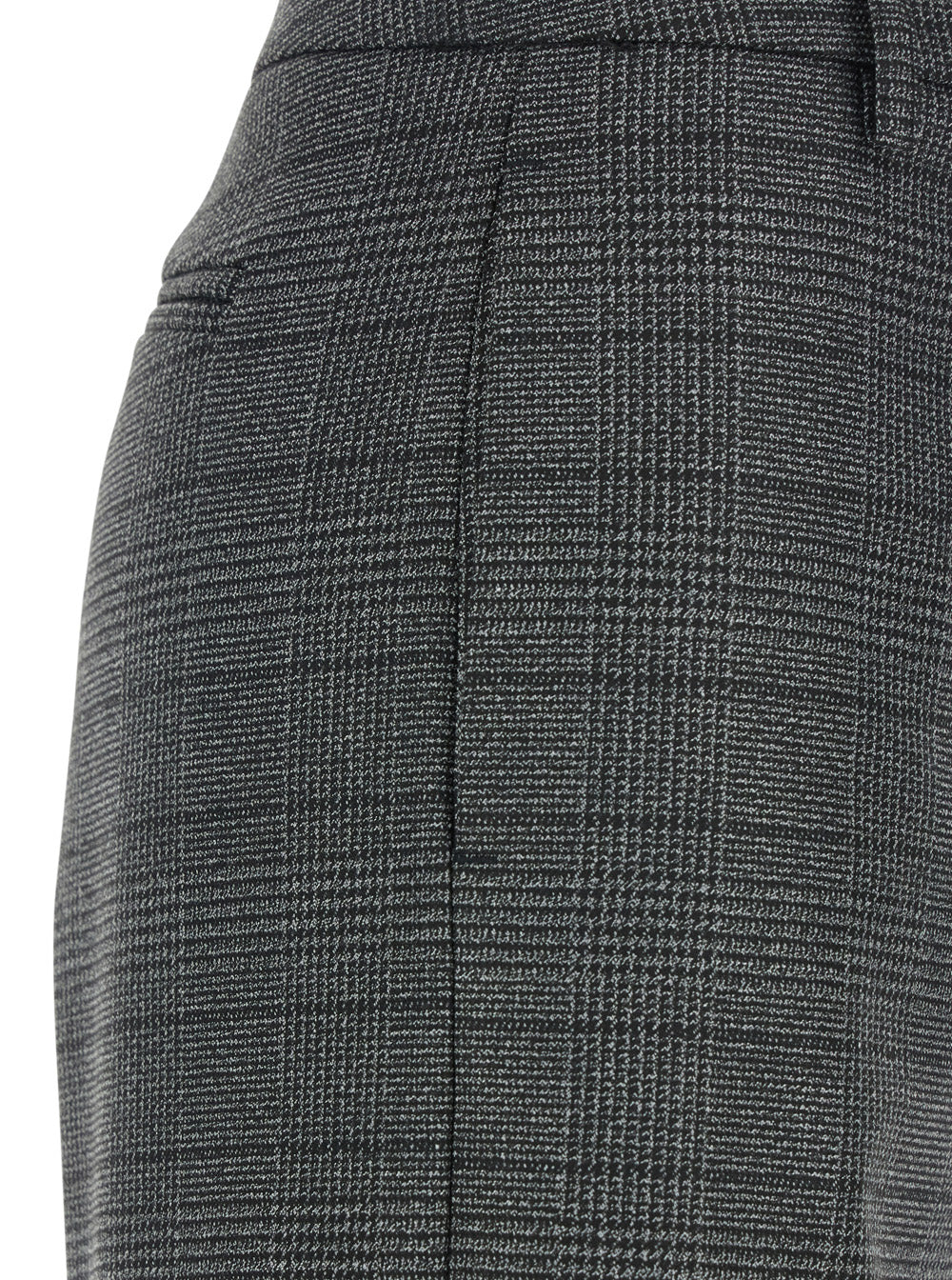 Leplain Women Grey Trousers  With Striped Motif In Wool Woman LEPLAIN