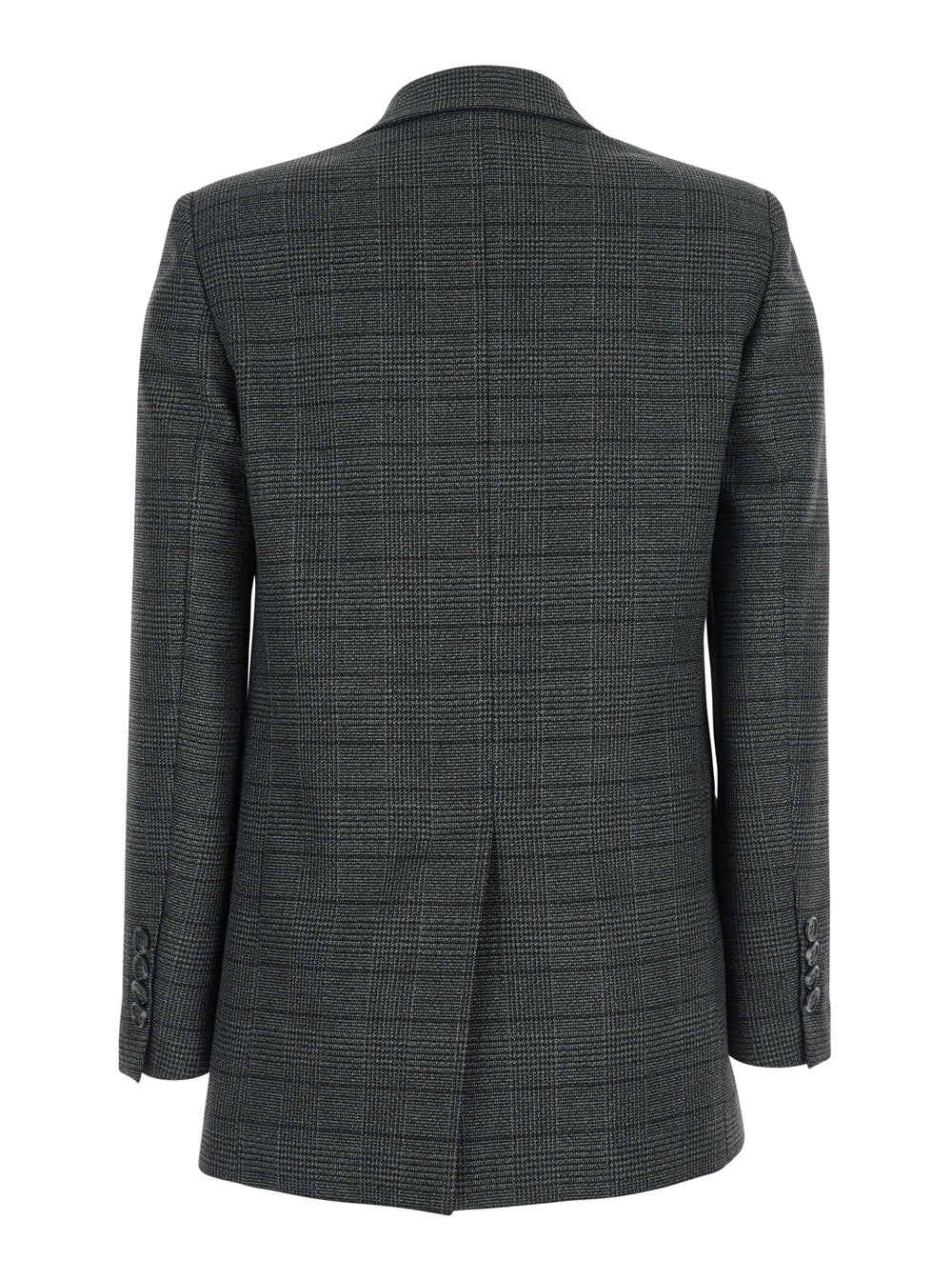Leplain Women Grey Double-Breasted Jacket With Peak Revers And All-Over Striped Motif In Wool Woman LEPLAIN