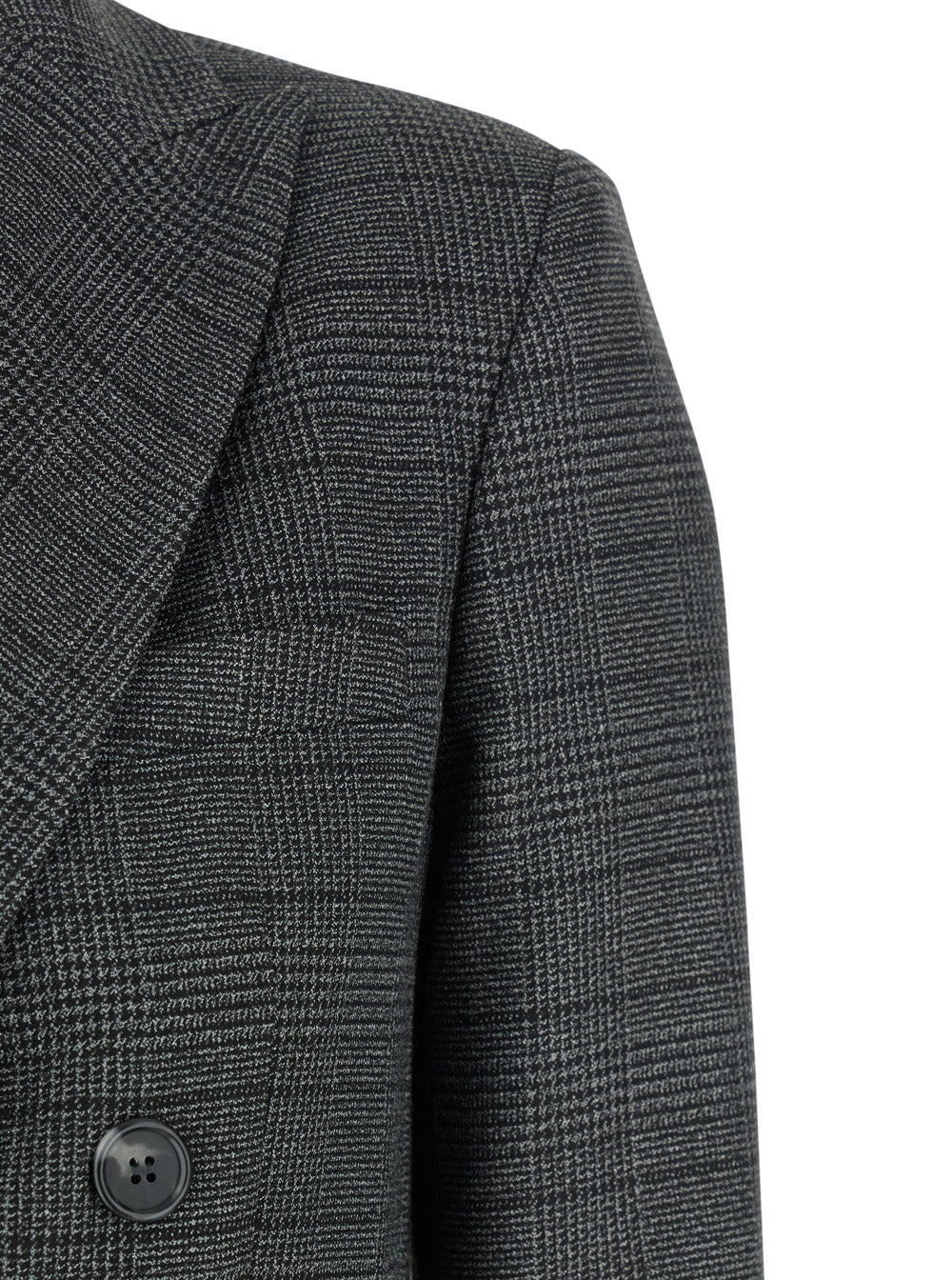 Leplain Women Grey Double-Breasted Jacket With Peak Revers And All-Over Striped Motif In Wool Woman LEPLAIN