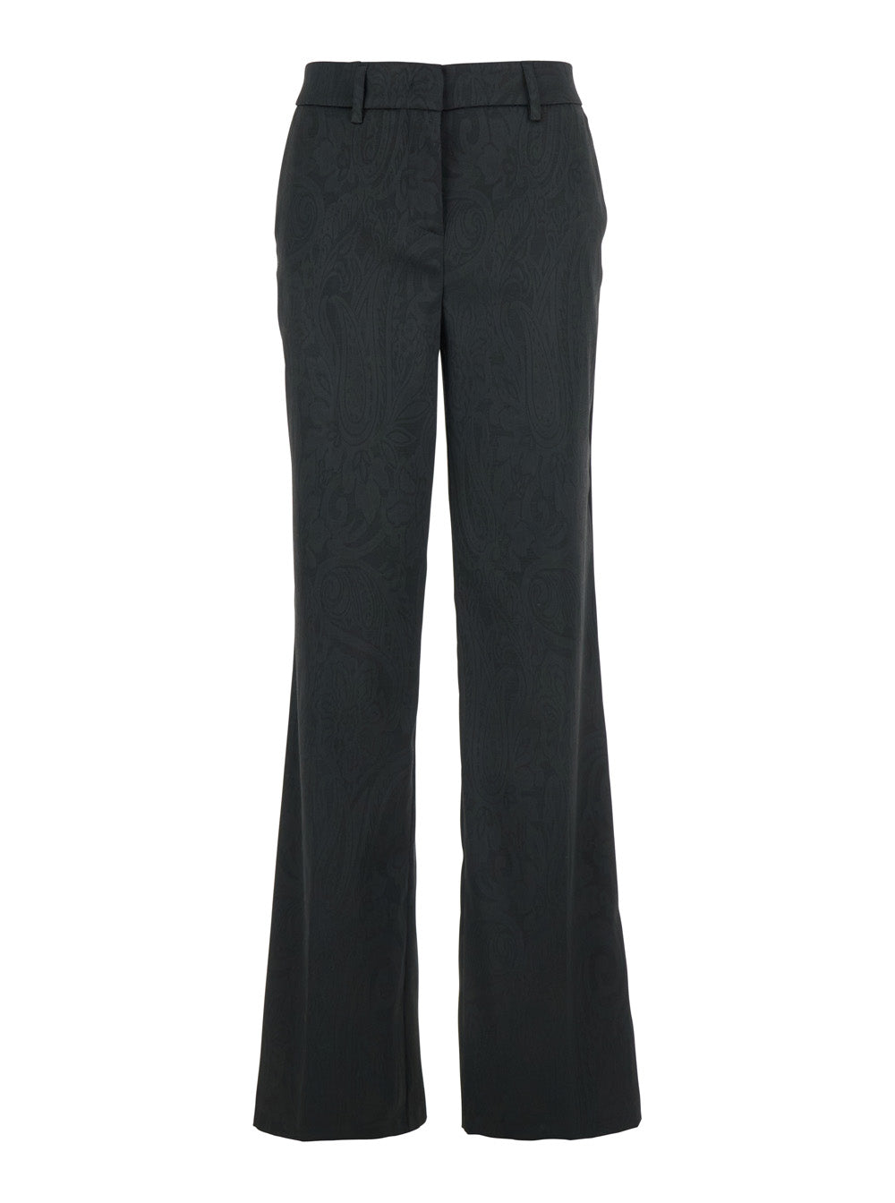 Leplain Women Black Trousers With Damask Effect In Fabric Woman LEPLAIN
