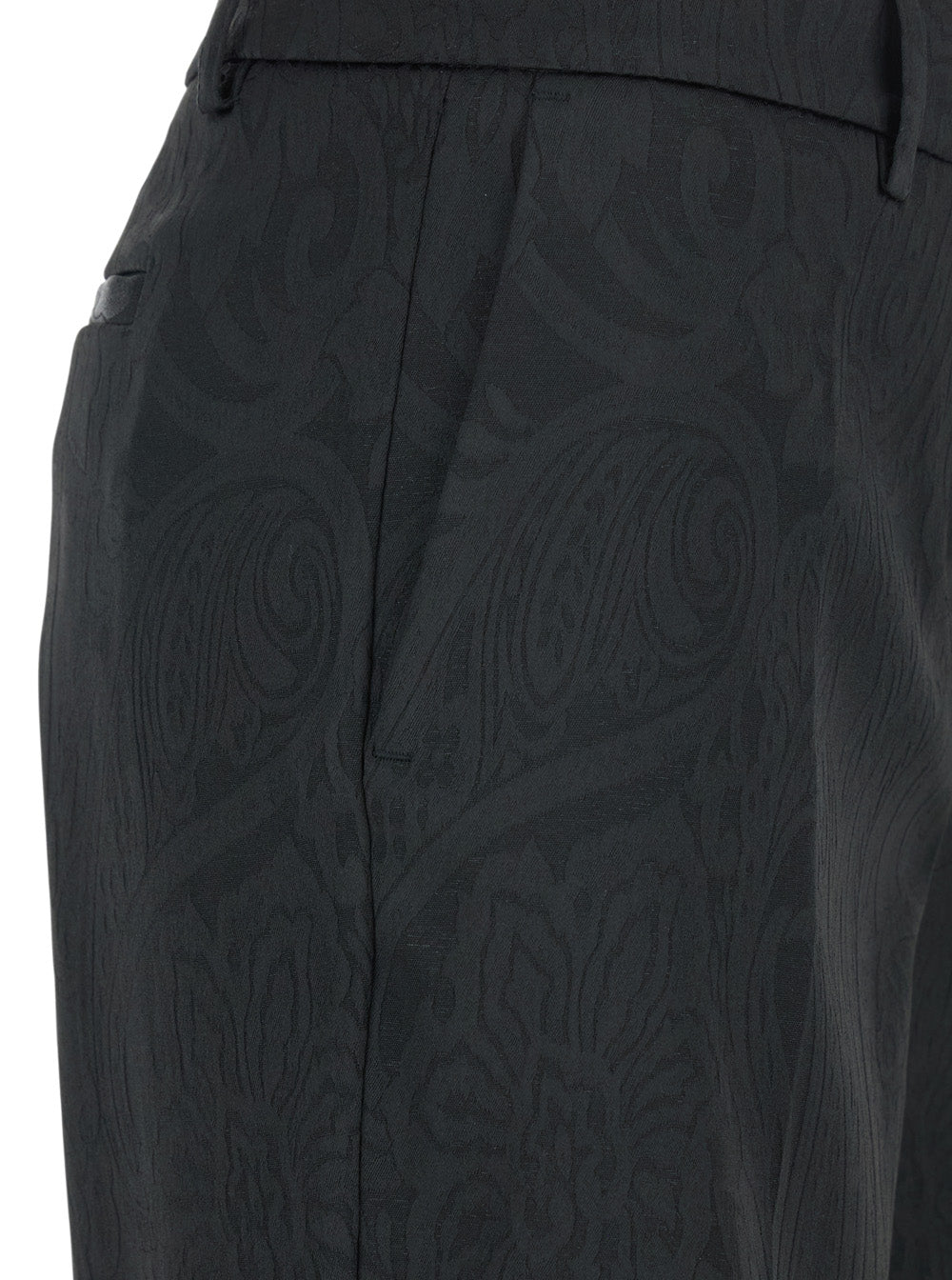 Leplain Women Black Trousers With Damask Effect In Fabric Woman LEPLAIN