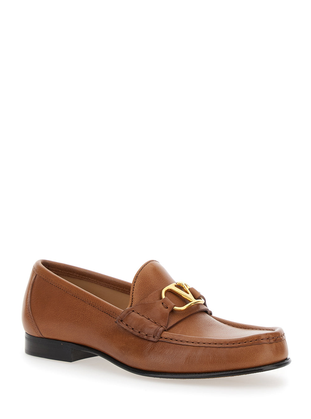 Valentino Garavani Women Beige Loafers With Vlogo Signature Detail In Leather Man VALENTINO GARAVANI