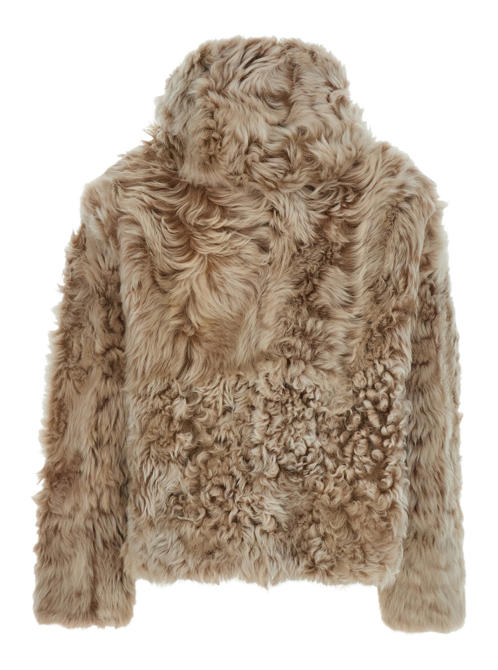 Yves Salomon Women Beige Fur Coat With Fixed Hood And Hidden Fastening In Fur Woman YVES SALOMON