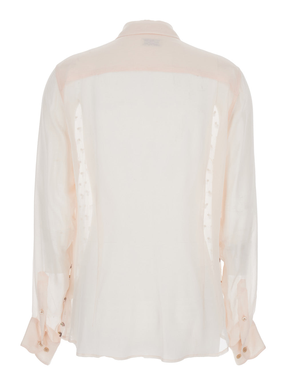 Dries Van Noten Women 'Chowy' Pink Shirt With Classic Collar And Rhinestone Embellishments On The Front In Viscose Woman DRIES VAN NOTEN
