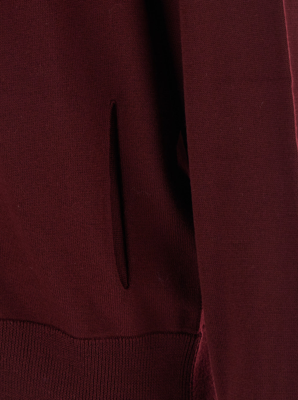 Jil Sander Men Bordeaux Cardigan With High Neck And Front Zip Closure In Wool Man JIL SANDER