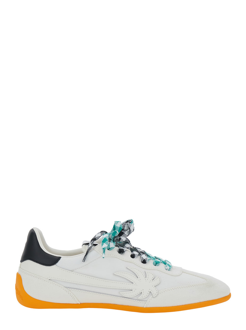 Palm Angels Men 'Pa 5' White Low Top Sneakers With Logo Patch On The Tongue And Contrasting Heel With Logo In Leather Man PALM ANGELS