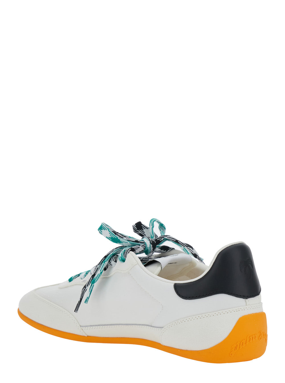 Palm Angels Men 'Pa 5' White Low Top Sneakers With Logo Patch On The Tongue And Contrasting Heel With Logo In Leather Man PALM ANGELS