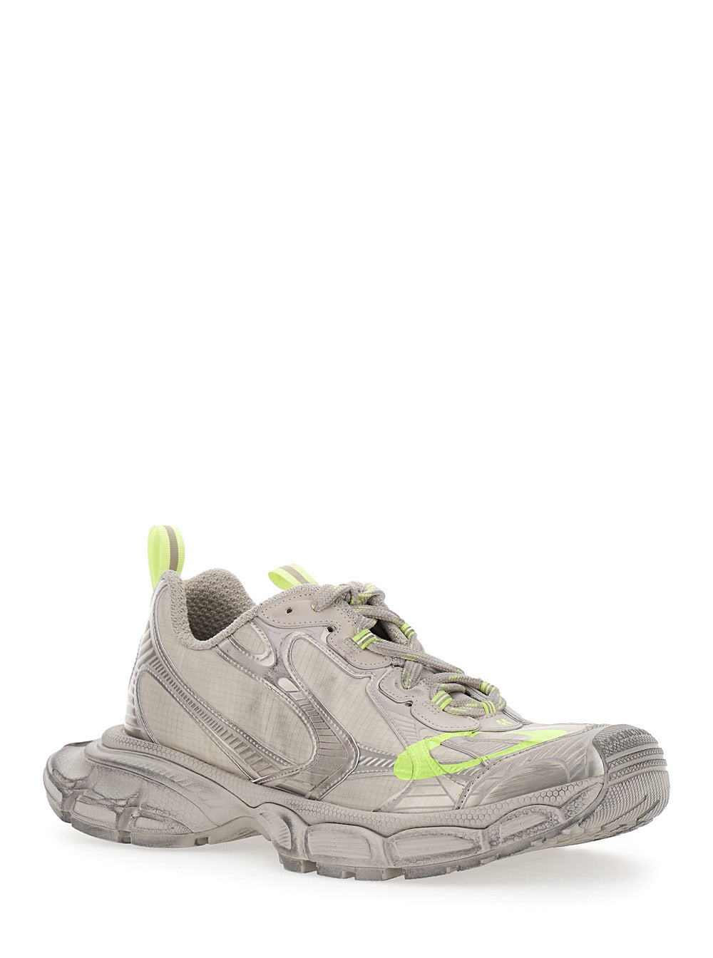 Balenciaga Men '3Xl' Beige Low Top Sneakers With Logo Detail In Tech Fabric Man BALENCIAGA