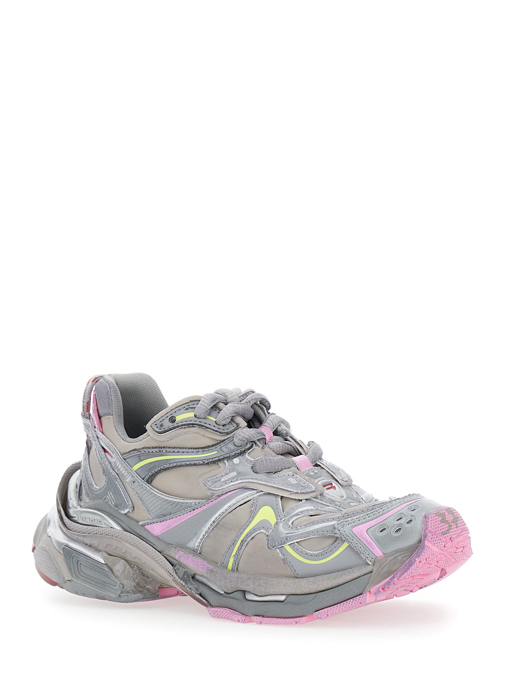 Balenciaga Women 'Runner 2' Beige Sneaker With Embossed Logo In Mesh And Nylon Woman BALENCIAGA