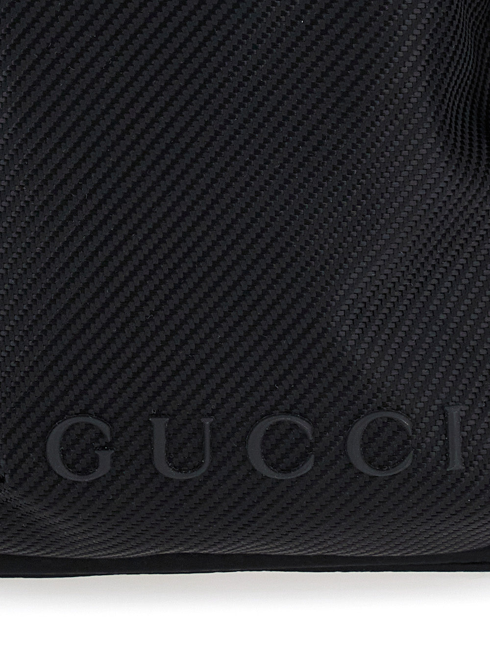 Gucci Men Black Suitcase With Tone-On-Tone Gg All-Over Motif In Tech Fabric Man GUCCI