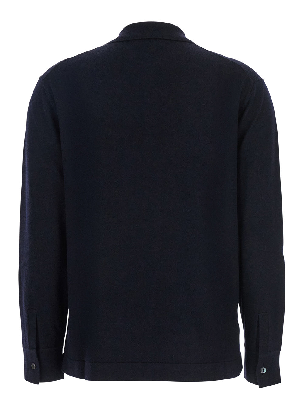 P.A.R.O.S.H. Women Blue Polo Shirt With Classic Collar And Long Sleeves In Wool Woman P.A.R.O.S.H.