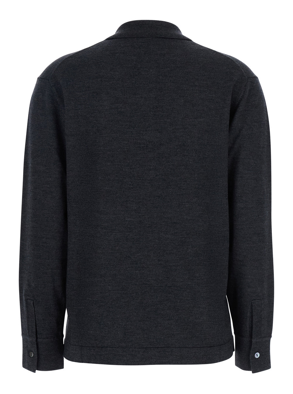 P.A.R.O.S.H. Women Grey Polo Shirt With Classic Collar And Long Sleeves In Wool Woman P.A.R.O.S.H.