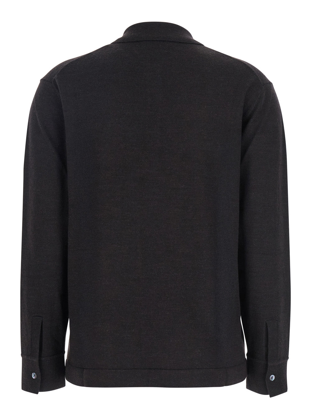 P.A.R.O.S.H. Women Brown Polo Shirt With Classic Collar And Long Sleeves In Wool Woman P.A.R.O.S.H.