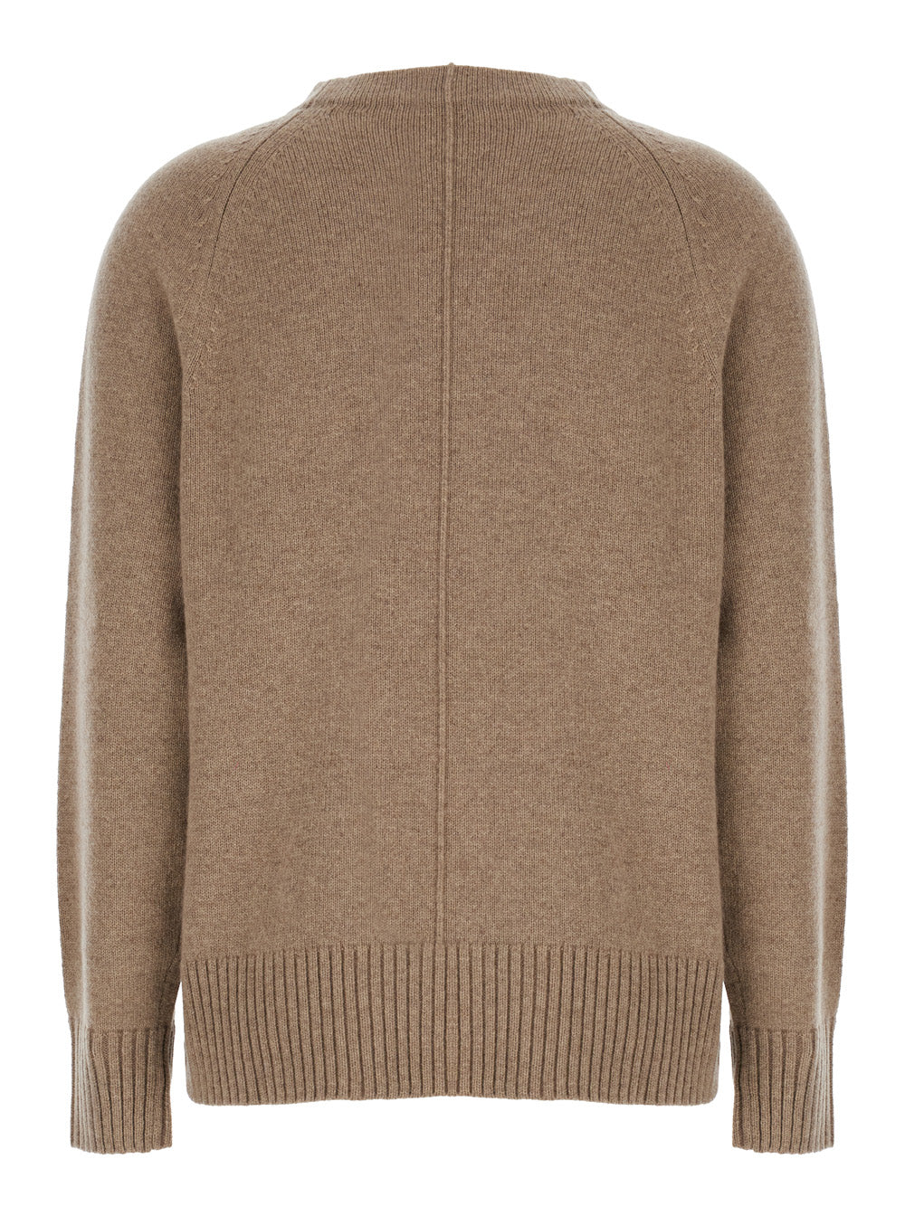 Max Mara Women 'Toldim' Beige Crewneck Sweater With Middle Stitch Detail In Cashmere Woman MAX MARA