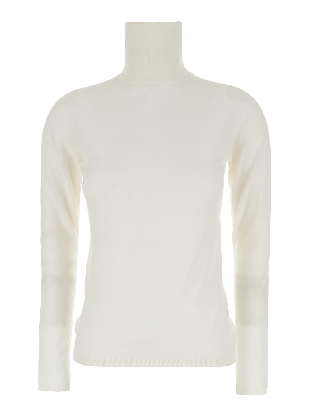 Max Mara Women White High Neck Sweater In Wool Woman MAX MARA