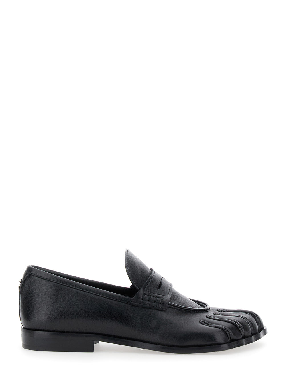 Coperni Women Black Loafers With Back Logo And Foot-Shaped Design In Leather Woman COPERNI