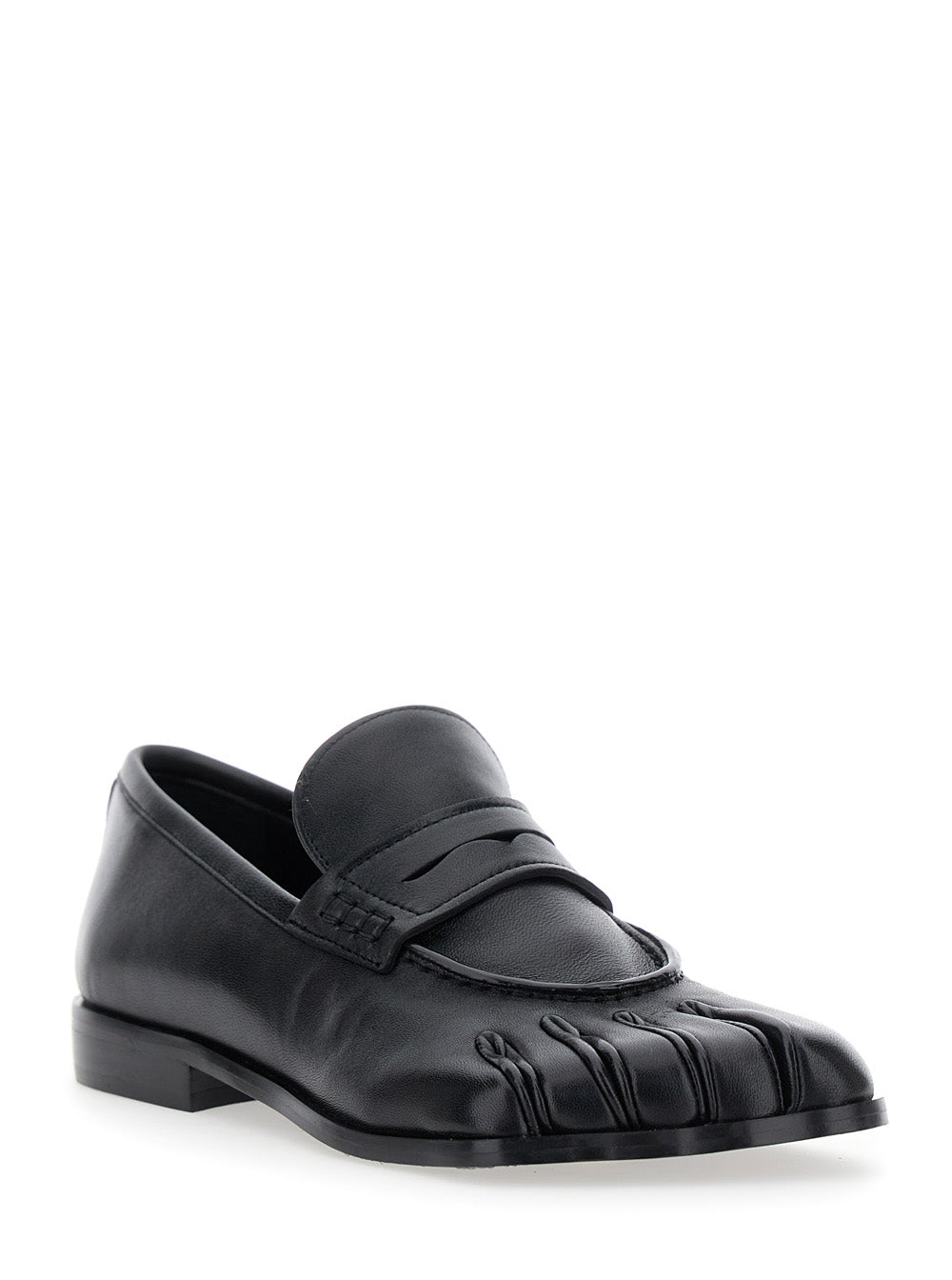 Coperni Women Black Loafers With Back Logo And Foot-Shaped Design In Leather Woman COPERNI