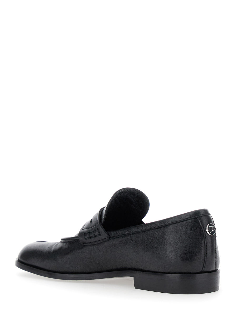 Coperni Women Black Loafers With Back Logo And Foot-Shaped Design In Leather Woman COPERNI