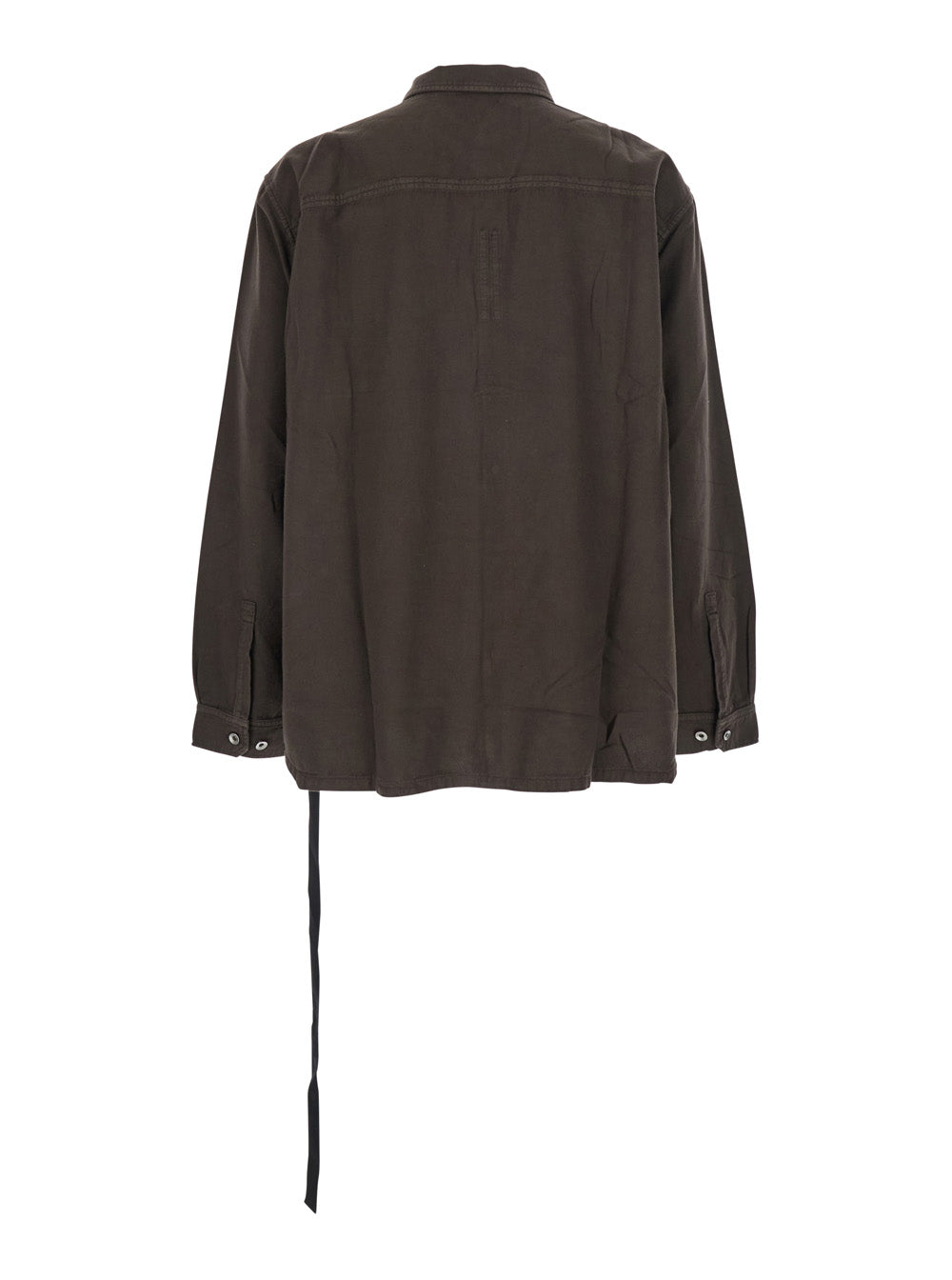 Drkshdw Men Brown Classic Collar Shirt With Lace Detail In Cotton Woman DRKSHDW
